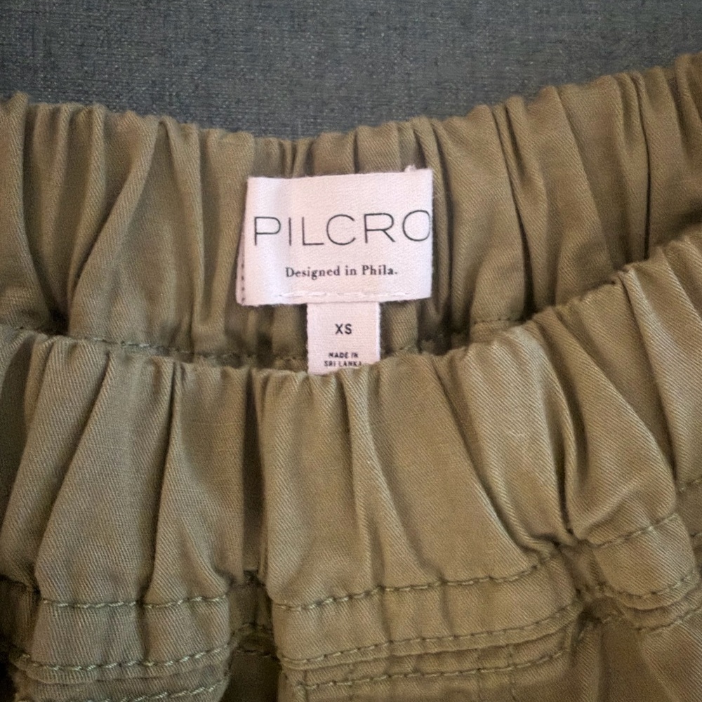 Anthropologie Pilcro Cotton Linen Cropped Barrel Joggers, XS, NWT - Picture 9 of 9